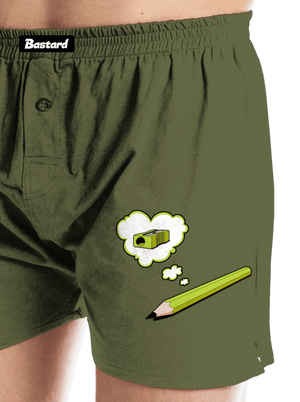 Tužka a Ořezávátko pánské trenky Khaki