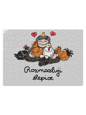 Rozmazluji slepice puzzle White