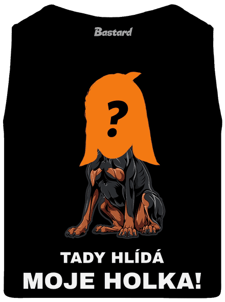 Tady hlídám já pánské tílko Black