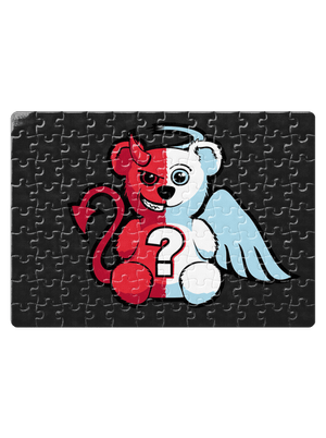 Anděl vs. ďábel puzzle White