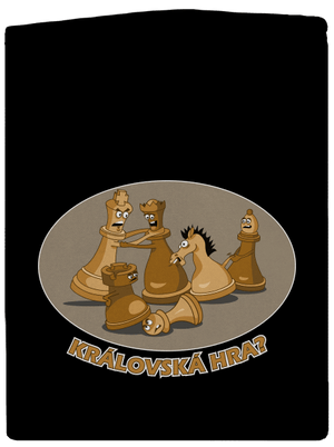 Královská hra pánská mikina na zip Black