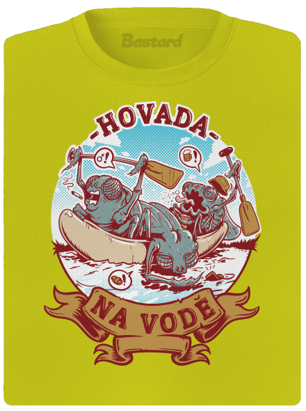 Hovada na vodě dámské sportovní tričko Neon Yellow