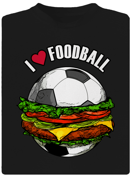 Foodball pánské sportovní tričko Black