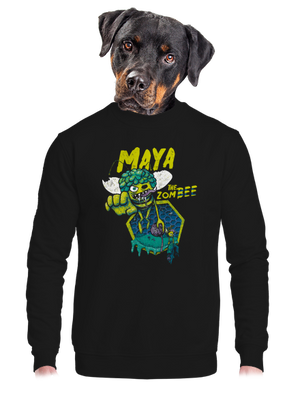 Zombee Mája unisex mikina bez kapuce Black