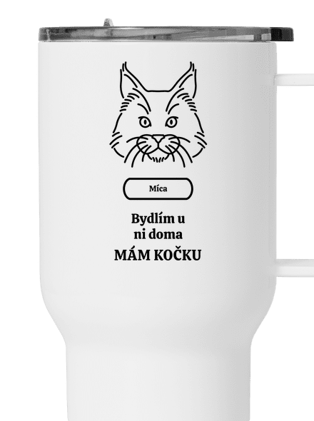 Nemůžu, mám kočku termohrnek White