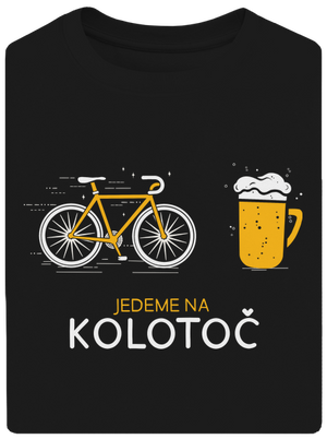 Jedeme na kolotoč unisex tričko oversized Black