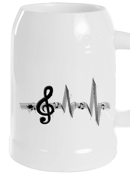 Žiju muzikou půllitr White