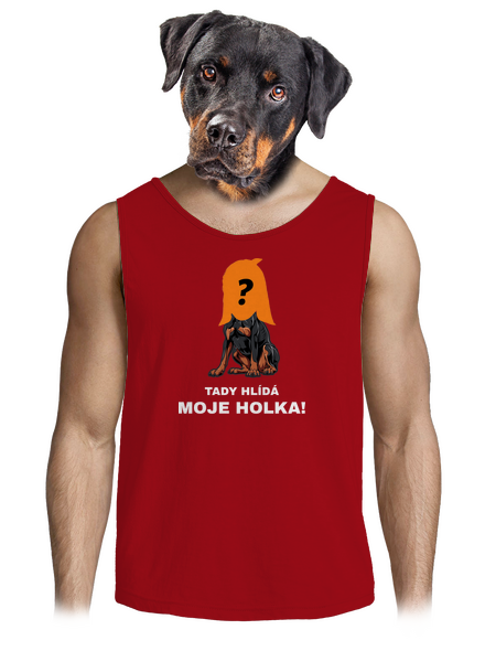 Tady hlídám já pánské tílko Red