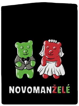 Novomanželé z želé pánská mikina na zip Black