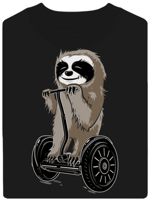 Lenochod unisex mikina bez kapuce Black