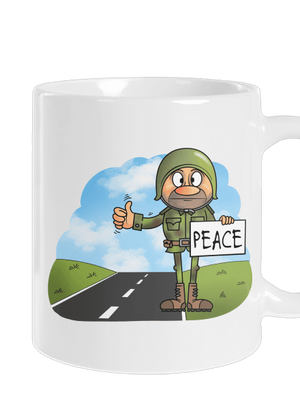 Peace klasický hrnek White