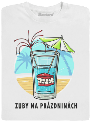 Zuby na prázdninách pánské dlouhý rukáv White