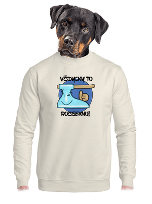 unisex mikina bez kapuce