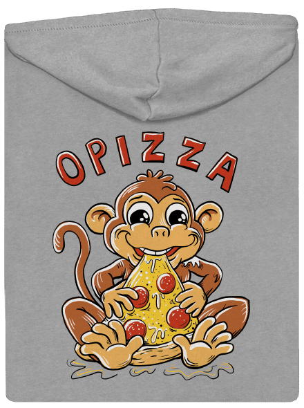 Opizza pánská mikina na zip Light Melange