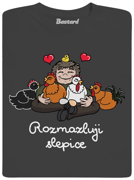 Rozmazluji slepice pánské dlouhý rukáv Dark Grey