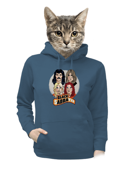 Black Abba dámská mikina klokanka Denim