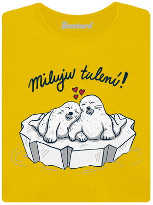 Miluju tulení dámské tričko Yellow