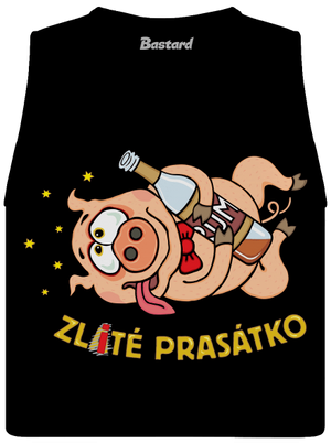Zlité prasátko dámské tílko volné Black