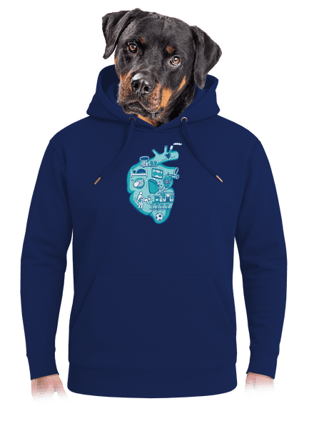 Srdce bije pro  unisex mikina premium Navy