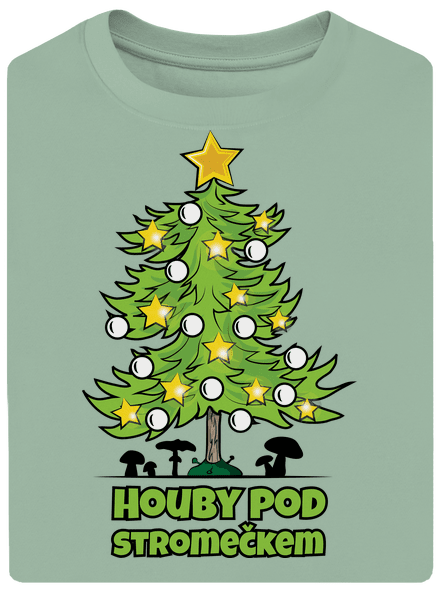 Houby pod stromečkem unisex tričko oversized Sage