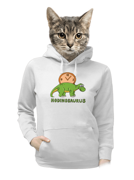 Hodinosaurus dámská mikina klokanka White