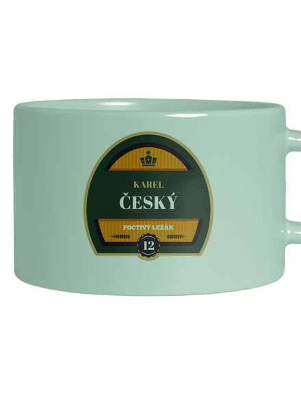 Pivní etiketa hrnek makronka Mint Macaron