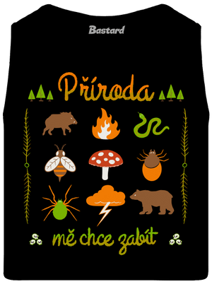 Příroda mě chce zabít pánské tílko Black