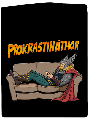 Prokrastináthor dámská mikina na zip Black