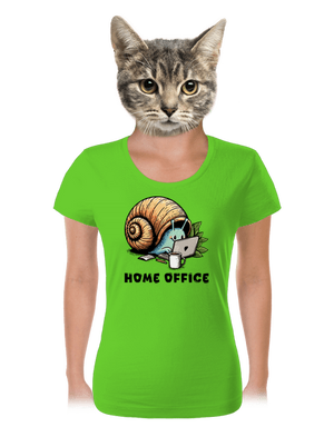 Šnekův home office dámské tričko Apple Green