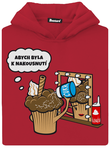 K nakousnutí dětská mikina klokanka Fire Red