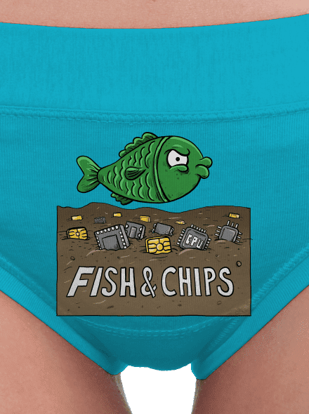 Fish and IT chips dámské kalhotky Turquoise