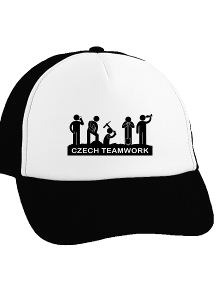 Czech Teamwork kšiltovka truckerka Black cap