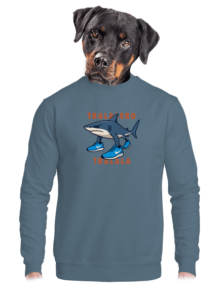 Tralalero Tralala – Italian Brainrot unisex mikina bez kapuce Nordic Blue