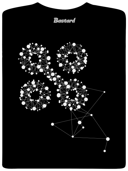 NYX Síť 15 let – bílý potisk pánské dlouhý rukáv Black