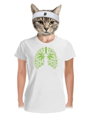 Ganja plíce dámské sportovní tričko White