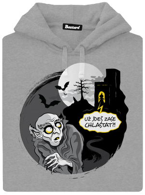 Nosferatu pánská mikina klokanka Light Melange