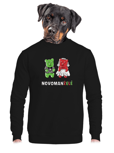 Novomanželé z želé unisex mikina bez kapuce Black