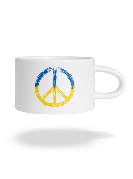 Ukrajina - Peace hrnek makronka White
