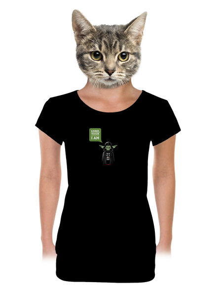 Mr. Yoda: Your grandpa I am dámské tričko s lemem Black