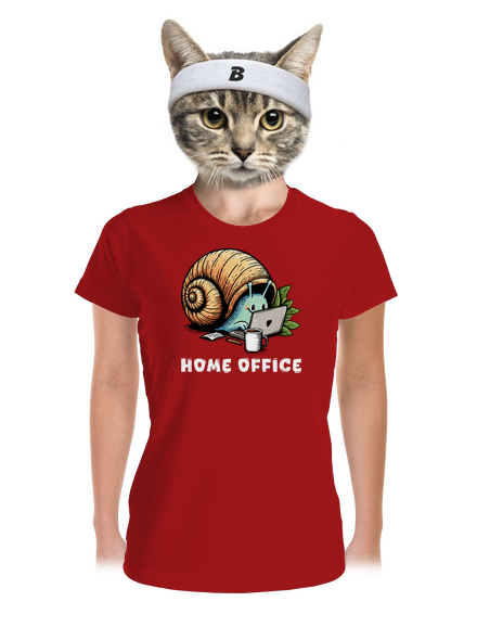 Šnekův home office dámské sportovní tričko Red Mal