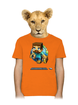B17: Minecraft dětské tričko Orange