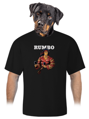 Rumbo unisex tričko oversized Black