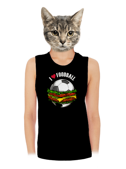 Foodball dámské tílko volné Black
