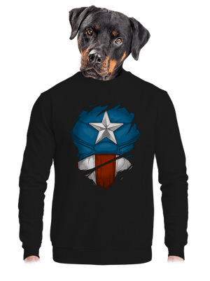 Captain Inside unisex mikina bez kapuce Black