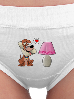 Zamilovaný pes dámské kalhotky White