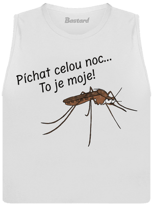 Komár s výdrží dámské tílko volné White