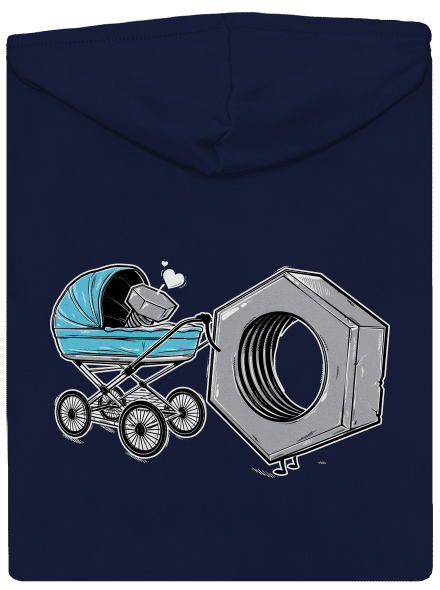 Správná matka pánská mikina na zip Navy