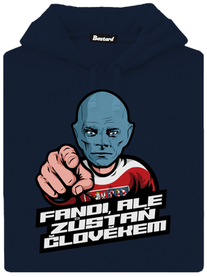 Fandi, ale zůstaň Fantomasem pánská mikina klokanka Navy