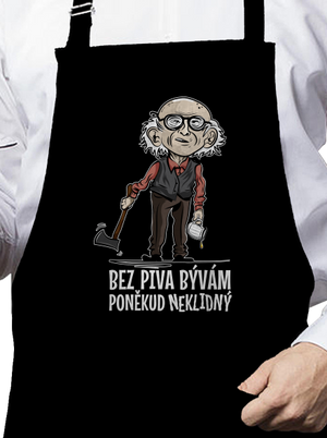 Neklidný bez piva zástěra Black