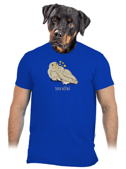 Sova něžná pánské tričko Royal Blue